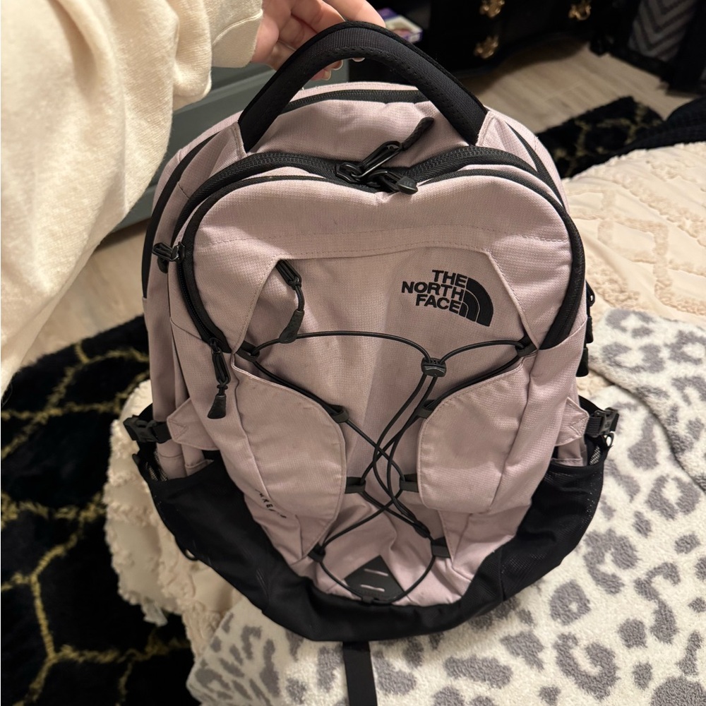The North Face Pink and Black Backpack